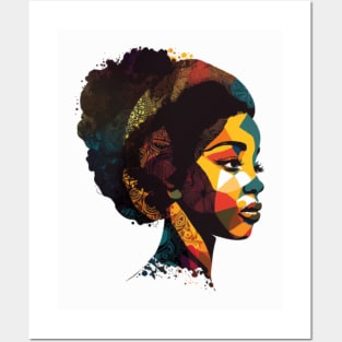 Black Women Power, African American History Geometric Art Posters and Art